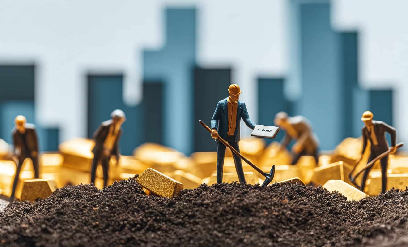 A graphic of a start up mining C Corps